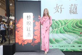 Female singer ELKIE Attends The International Tea Expo in Taipei