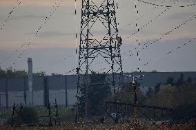 High Voltage Line Installation - France