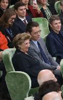 Françoise Nogues, Emmanuel Macron's mother, at 9th Edition of the French Academy Dictionary - Paris