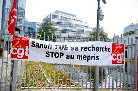 Press Conference in Front of Sanofi Gentilly Against the Closure of The Site