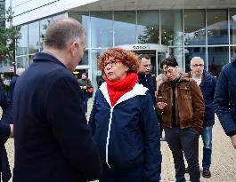 Press Conference in Front of Sanofi Gentilly Against the Closure of The Site