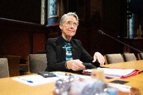 Hearing of Elisabeth Borne at the French Senate - Paris