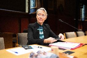 Hearing of Elisabeth Borne at the French Senate - Paris