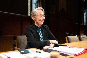 Hearing of Elisabeth Borne at the French Senate - Paris