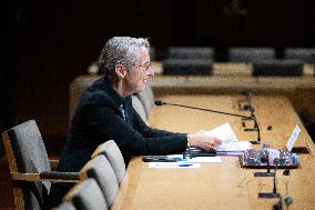 Hearing of Elisabeth Borne at the French Senate - Paris