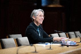 Hearing of Elisabeth Borne at the French Senate - Paris