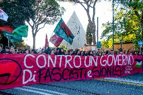 The No Meloni Day Demonstration of Students Against - Rome