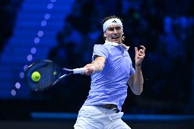 Alexander Zverev Defeats Carlos Alcaraz At ATP Finals Tennis - Turin