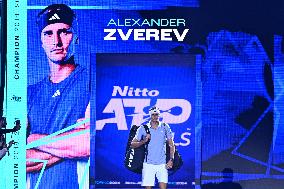 Alexander Zverev Defeats Carlos Alcaraz At ATP Finals Tennis - Turin