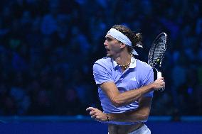 Alexander Zverev Defeats Carlos Alcaraz At ATP Finals Tennis - Turin