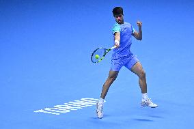 Alexander Zverev Defeats Carlos Alcaraz At ATP Finals Tennis - Turin