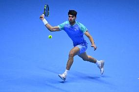 Alexander Zverev Defeats Carlos Alcaraz At ATP Finals Tennis - Turin