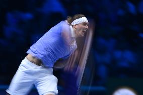 Alexander Zverev Defeats Carlos Alcaraz At ATP Finals Tennis - Turin