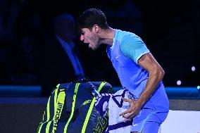 Alexander Zverev Defeats Carlos Alcaraz At ATP Finals Tennis - Turin