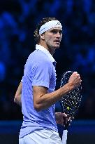 Alexander Zverev Defeats Carlos Alcaraz At ATP Finals Tennis - Turin