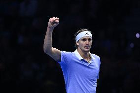 Alexander Zverev Defeats Carlos Alcaraz At ATP Finals Tennis - Turin