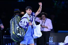 Alexander Zverev Defeats Carlos Alcaraz At ATP Finals Tennis - Turin