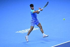 Alexander Zverev Defeats Carlos Alcaraz At ATP Finals Tennis - Turin