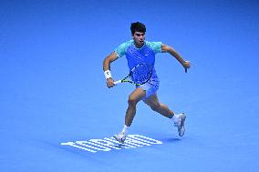 Alexander Zverev Defeats Carlos Alcaraz At ATP Finals Tennis - Turin