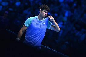 Alexander Zverev Defeats Carlos Alcaraz At ATP Finals Tennis - Turin