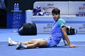 Alexander Zverev Defeats Carlos Alcaraz At ATP Finals Tennis - Turin