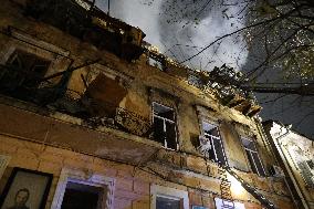 Consequences of Russian attack in Odesa