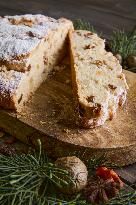 Traditional German Christmas Cake - Christollen Or Stollen