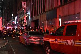 FDNY Responds To Commercial High Rise Fire In Manhattan New York City