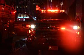 FDNY Responds To Commercial High Rise Fire In Manhattan New York City