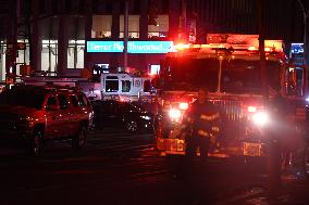 FDNY Responds To Commercial High Rise Fire In Manhattan New York City