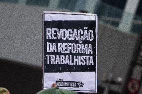 Protest For An End To The 6X1 Work Schedule In Brazil