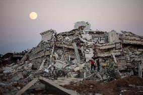 Full Beaver Moon In Gaza, Palestine