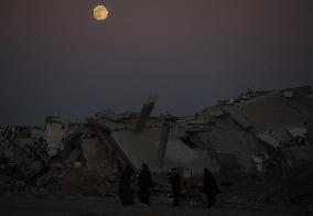 Full Beaver Moon In Gaza, Palestine