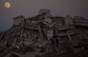 Full Beaver Moon In Gaza, Palestine