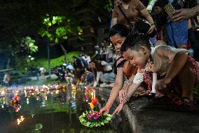 Loy Krathong Festival In Bangkok.