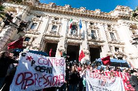 No Meloni Day Student Demonstration