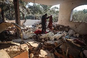 Aftermath of Israeli Airstrike in Gaza, Palestine