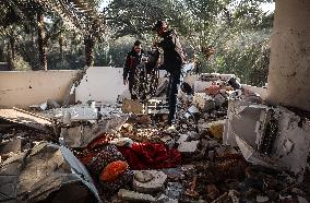 Aftermath of Israeli Airstrike in Gaza, Palestine