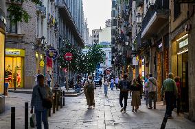 Daily Life In Downtown Barcelona, Spain