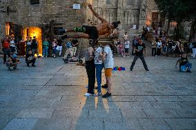 Daily Life In Downtown Barcelona, Spain