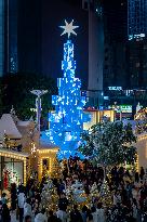 A 17-meter-high LED Christmas Tree in Chongqing