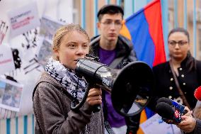 Greta Thunberg Holds A COP29 Protest - Yerevan