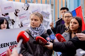 Greta Thunberg Holds A COP29 Protest - Yerevan