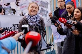 Greta Thunberg Holds A COP29 Protest - Yerevan