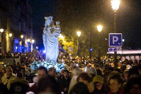 Notre Dame's Virgin Mary Statue Returned To Cathedral - Paris