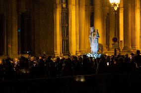 Notre Dame's Virgin Mary Statue Returned To Cathedral - Paris