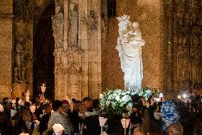 Notre Dame's Virgin Mary Statue Returned To Cathedral - Paris