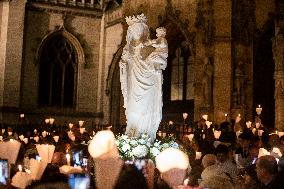 Notre Dame's Virgin Mary Statue Returned To Cathedral - Paris