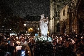 Notre Dame's Virgin Mary Statue Returned To Cathedral - Paris