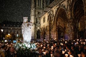 Notre Dame's Virgin Mary Statue Returned To Cathedral - Paris